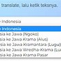 Translate Indonesia Jawa